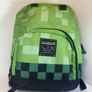 Minecraft Backpack Mojang JINX Green Black School Bag Kids Youth